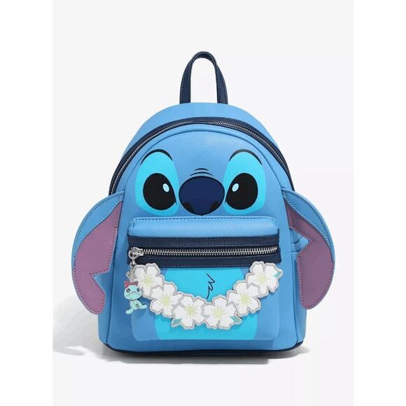 Loungefly Disney Lilo & Stitch Figural Stitch with Lei Mini Backpack